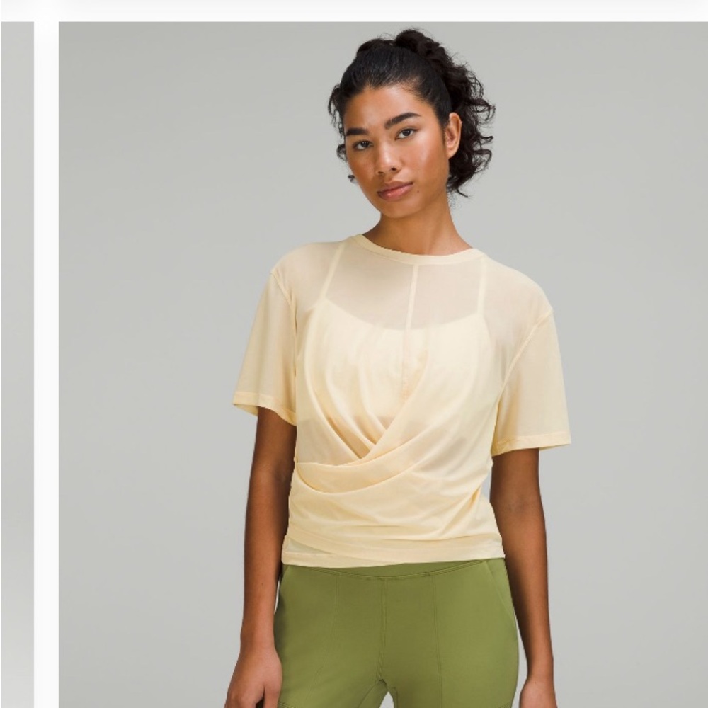 Mesh lululemon workout top